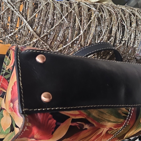 Patricia Nash Leather Rienzo Satchel in Tropical Escape EUC - Picture 8 of 15